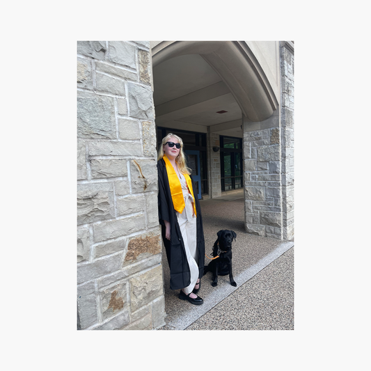 A College Student And Her Guide Dog