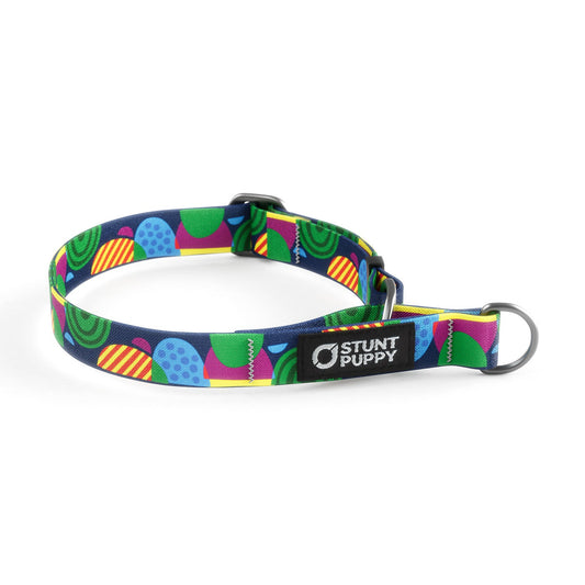 Martingale Limited-Slip Collar Marbles Blue Green Red