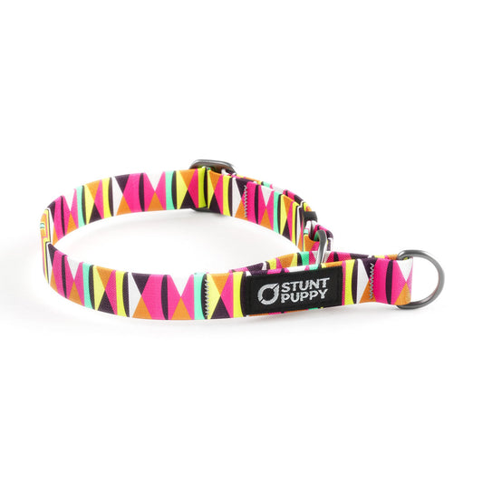 Martingale Limited-Slip Collar Zebras Gone Wild Hot Pink