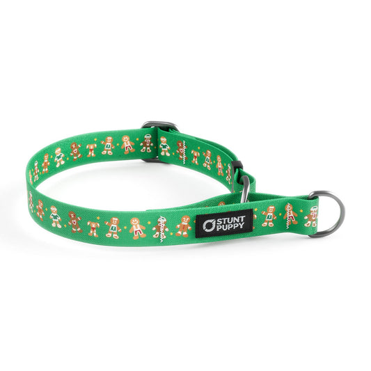 Martingale Limited-Slip Collar Holiday Gingerbread Green