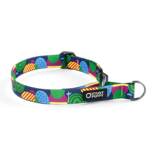 Martingale Limited-Slip Collar Marbles Blue Green Red