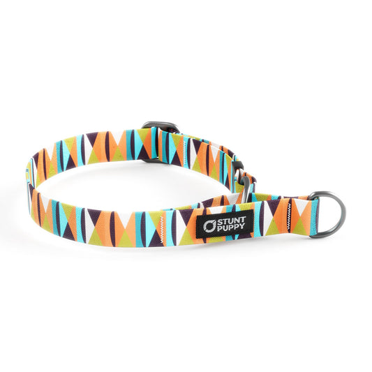 Martingale Limited-Slip Collar Zebras Gone Wild Hot Blue
