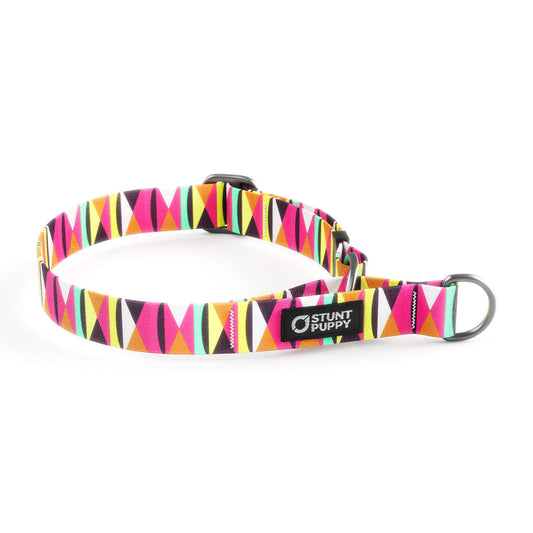 Martingale Limited-Slip Collar Zebras Gone Wild Hot Pink