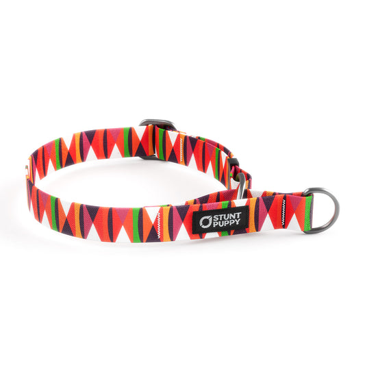 Martingale Limited-Slip Collar Zebras Gone Wild Red Hot