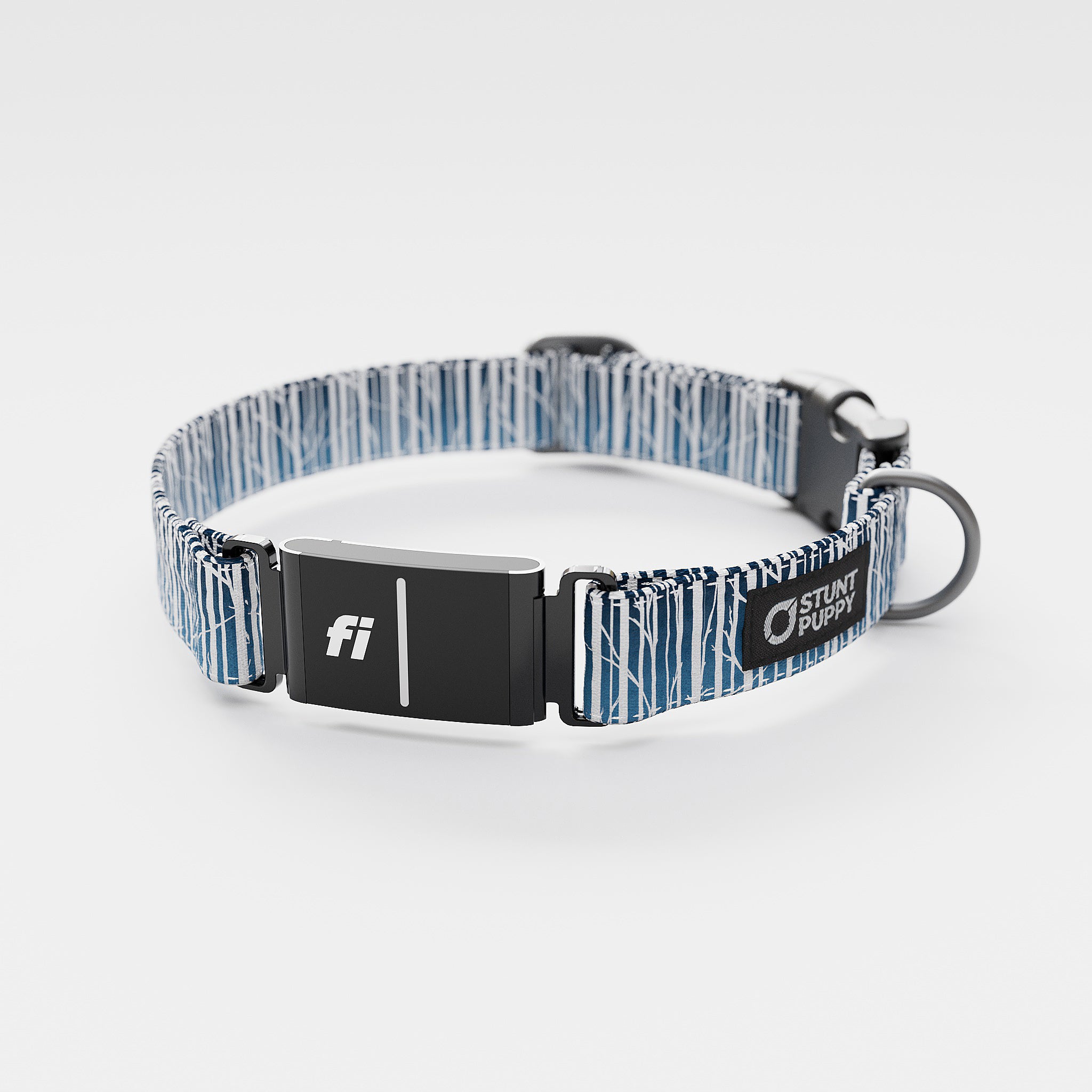 Fi Compatible Birch Blue Pattern Collar | Dog Collar – Stunt
