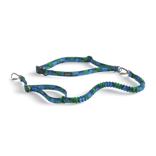 Stunt Runner™ Hands-Free Leash - Marbles Blue Green