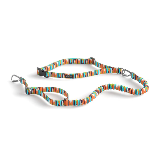 Stunt Runner™ Hands-Free Leash - Zebras Gone Wild Hot Blue