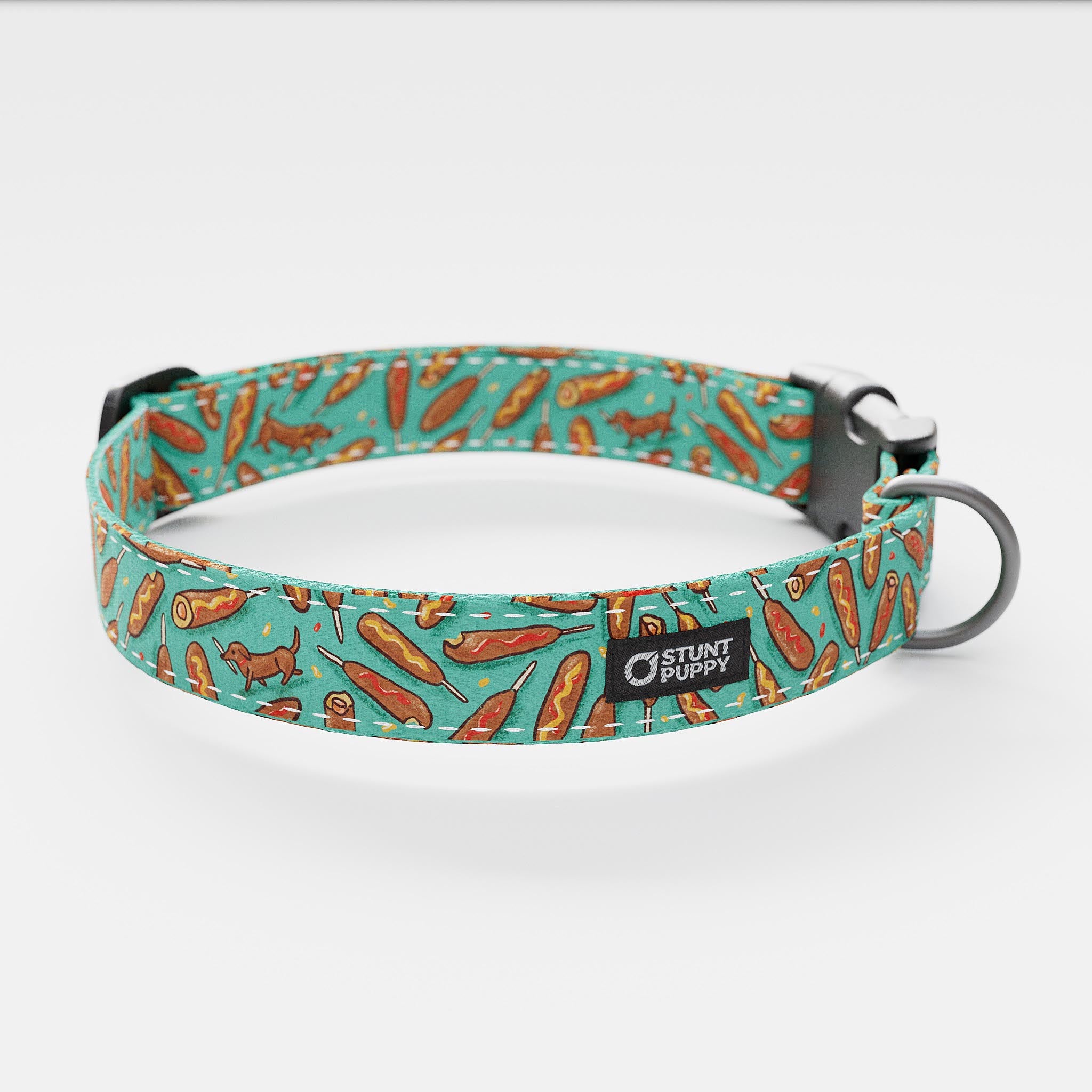 Stunt Puppy Jill Kittock Corndog Pattern Collar | Dog Collar